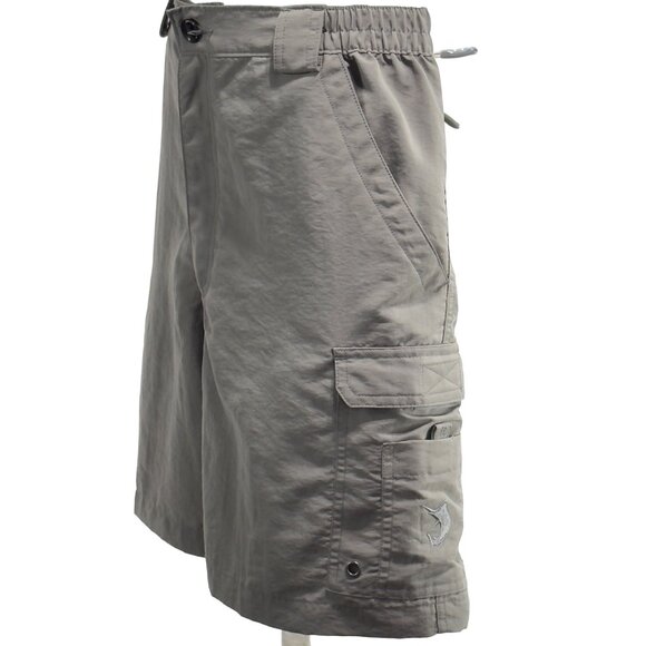 REEL LEGENDS PERFORMANCE OUTFITTERS Mens Shorts Gray 7 Pocket Cargo Pants Size L - Picture 7 of 11